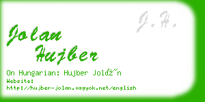 jolan hujber business card